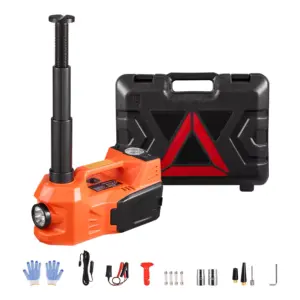 Electric 5-Ton Scissor Car Jack with Inflator & LED Light for SUV, Truck, Sedan