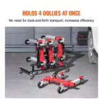 Heavy-Duty Car Dolly Storage Rack with 360° Swivel Casters, 4-Dolly Capacity 4 63214 0f0766