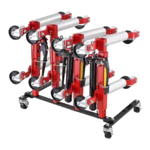 Heavy-Duty Car Dolly Storage Rack with 360° Swivel Casters, 4-Dolly Capacity