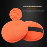 5-Inch Microfiber Wax Applicator Pads with Elastic Grip for Hand Polishing 6 63341 02cda5