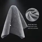 Grey Microfiber Car Wash Towel 16 x 16 in, 320GSM Reusable Cleaning Cloth 5 63357 14f488