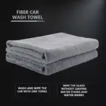 Grey Microfiber Car Wash Towel 16 x 16 in, 320GSM Reusable Cleaning Cloth 6 63357 a70c27