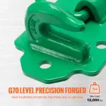 Heavy Duty Tractor Bucket Grab Hooks 2 Pack with Tie Down Ring Bolt-On 5 63417 517d53