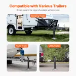 Heavy Duty 5000 lb Swivel Trailer Jack with 15 in Travel 8 63436 211ebf