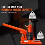 Hydraulic Toe Jack 2.5 Ton Low Profile Lift for Heavy Machinery 5 63581 ba98a1