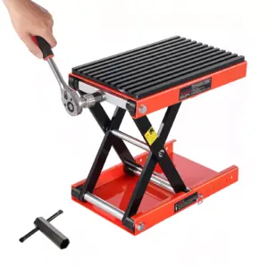 1200 lb Heavy-Duty Motorcycle Lift Scissor Jack with Wide Non-Slip Deck