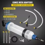 1.5Qt Manual Oil & Brake Fluid Extractor Pump Kit for Cars & Engines 9 63686 84e619