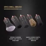 5-Piece Drill Brush Attachment Set for Car Detailing & Deep Cleaning 4 63748 f24352