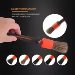 5-Piece Soft Boar Hair Car Detailing Brush Set with Drill Adapter 6 64024 3c6cac