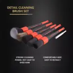 5-Piece Soft Boar Hair Car Detailing Brush Set with Drill Adapter 4 64024 48bc3e