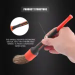 5-Piece Soft Boar Hair Car Detailing Brush Set with Drill Adapter 7 64024 e9e7a2