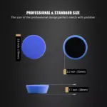 1/2 Inch Blue Medium Cut Mini Polishing Pads for Car Detailing & Electric Drill 8 64065 393338