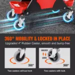 Rolling Mechanic Seat with Wheels and Tool Trays – Heavy Duty Garage Creeper Stool 300 lbs 7 64098 5c89de