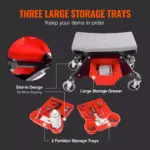 Rolling Mechanic Seat with Wheels and Tool Trays – Heavy Duty Garage Creeper Stool 300 lbs 4 64098 a873f1