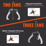 2-Piece Reversible Jaw Gear Puller Set – 3" & 7" Heavy-Duty Puller Kit 8 64110 c9ed90