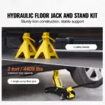 Low Profile 2 Ton Hydraulic Floor Jack with Heavy-Duty Jack Stands 5 64143 8424bb