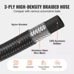 8AN 20FT Braided Fuel Line Kit with Fittings 4 64144 6c1e6e
