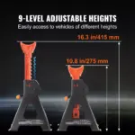 Heavy-Duty Adjustable Jack Stands 3-Ton Capacity for SUV & Pickup Truck 8 64152 00f20c