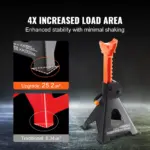 Heavy-Duty Adjustable Jack Stands 3-Ton Capacity for SUV & Pickup Truck 5 64152 712879
