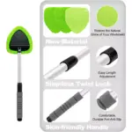 Windshield Cleaning Tool with Extendable Handle & Microfiber Pads 9 64232 da9397