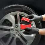 Foam Tire Shine Applicator Pad with Lid – Car Wax & Dressing Sponge 5 64375 ac6440