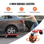 Heavy Duty Car Wheel Dolly with Ratchet Jack 1500 lbs Capacity 7 64404 b7526c