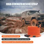 Heavy-Duty Car Tow Rope 20/30ft Recovery Strap for Off-Road Rescue 4 64413 b90c32
