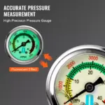 3-Stage High Pressure Hand Pump 4500 PSI with Gauge for Air Guns, Tires & More 7 64487 6d1ddb