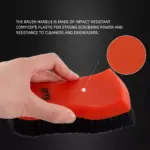 Car Interior Cleaning Brush – Orange Handle Fabric Brush for Tire & Engine Bay Cleaning 6 64791 5501e0
