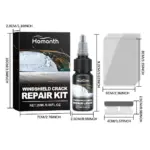 Car Windshield Crack Repair Fluid - Fast & Clear Auto Glass Fix Kit 7 64827 863fae