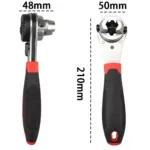 Adjustable 6-22mm Ratchet Wrench with Rust Protection & Universal Socket 8 64829 a1664e