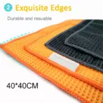 Microfiber Waffle Weave Car Wash Towel – Ultra Absorbent Cleaning Cloth 6 64992 3c3190