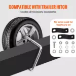 Heavy-Duty Spare Tire Carrier U-Bolt Mount – Fits 4 & 5 Lug Wheels, 160 lbs 6 65124 5bacbd