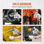 Heavy-Duty 3500 PSI Pistol Grip Grease Gun with Flexible Hose & Couplers 8 65219 156260