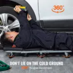 2-in-1 Rolling Mechanic Creeper and Seat, 300 lbs Capacity, Foldable & Low Profile 5 65237 dae380