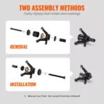 23-Piece FWD Wheel Bearing Press & Puller Kit for Front Wheel Drive Vehicles 6 65246 809137