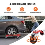 Heavy Duty Hydraulic Wheel Dolly with 1500 lbs Capacity & 360° Casters 7 65256 a30db3