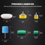 Mini Car Polishing Kit with Pads & Flexible Shaft for Rotary Polishers & Drills 8 65352 808610