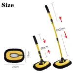 Telescopic Car Wash Mop with Curved Handle – Scratch-Free Cleaning Brush 11 65397 47519d