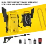 125Bar Electric High Pressure Washer with Adjustable Nozzle & Quick Connect Kit 7 65470 f28999