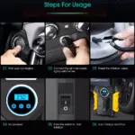 Portable Digital Car Tire Inflator with Auto Shut-Off & LED Light 9 65657 69e15e