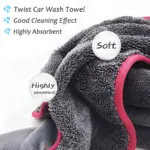 2Pcs 16"x24" Double-Sided Microfiber Car Drying Towels - Ultra Absorbent 5 66463 603465