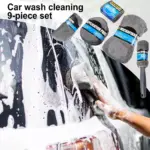 9-in-1 Microfiber Car Wash Kit with Towels, Sponges, Brushes & Applicator Pads 4 66539 e18210