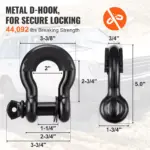 Off-Road Winch Recovery Kit with 30,000 lbs Tow Straps and 44,092 lbs D-Ring Shackles 8 66586 9edeaa