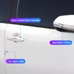 Transparent Car Door Handle Scratch Protector Stickers for Audi 7 66806 45bdab