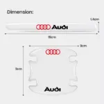 Transparent Car Door Handle Scratch Protector Stickers for Audi 8 66806 e99369