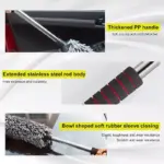 Car Wash Brush Microfiber Tire Scrubber Telescopic Wheel Brush for Nissan 5 67178 b4711a