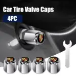 4PCS Metal Tire Valve Caps for Porsche 911, Macan, Cayenne 5 67254 edb457