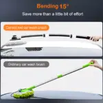 15 Degree Bend Telescoping Car Wash Brush - Flexible Chenille Cleaning Mop 6 67872 e6c356