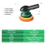 Tesla 12V Cordless Dual Action Polisher with 2 Batteries 7 68245 18c454